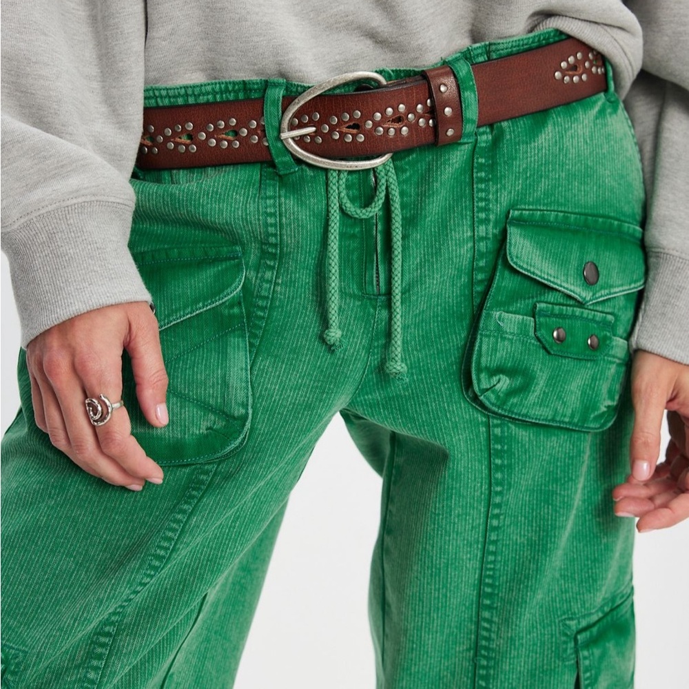 Free People Green Cargo Pants - Picture 3 of 7
